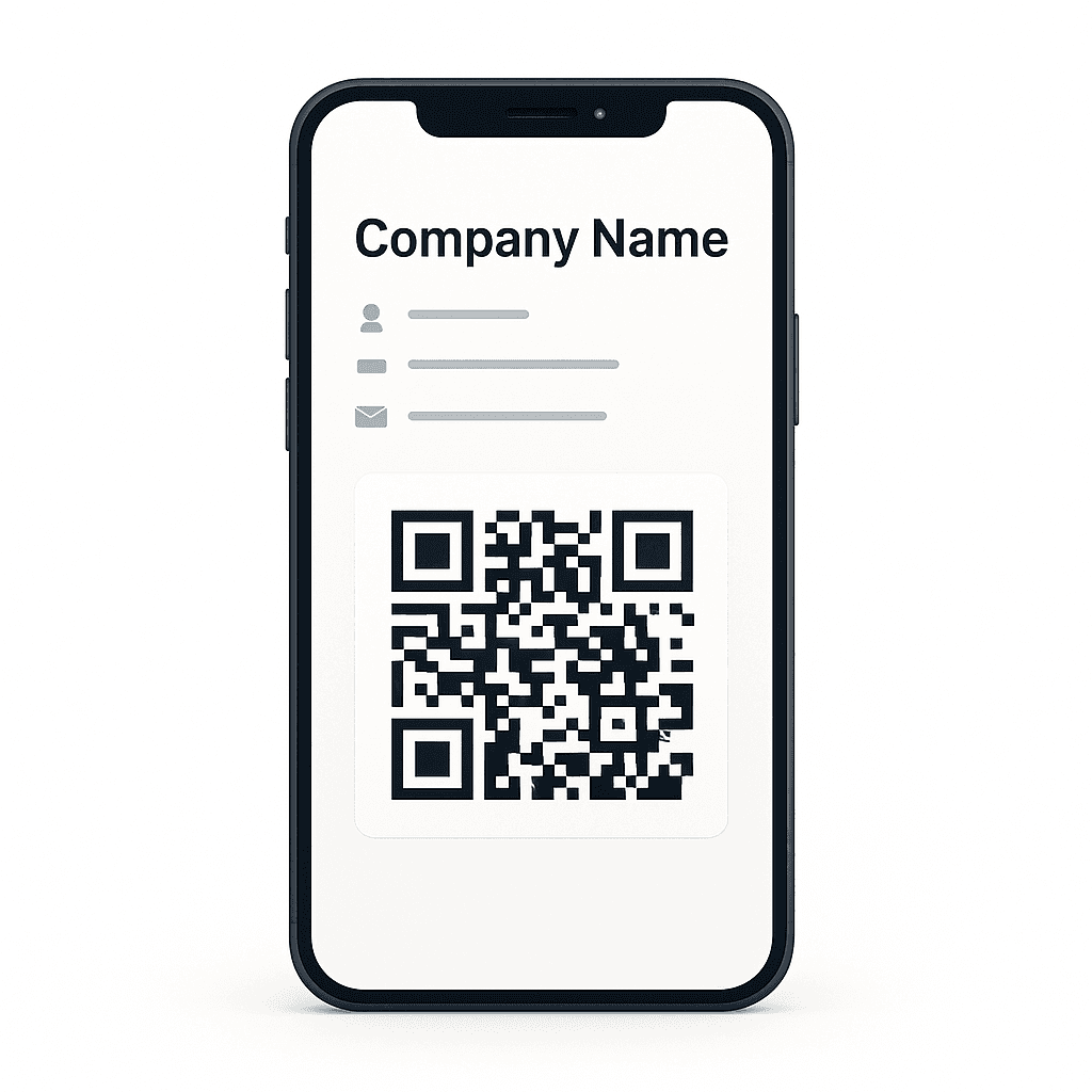Business page preview on laptop - QR Build