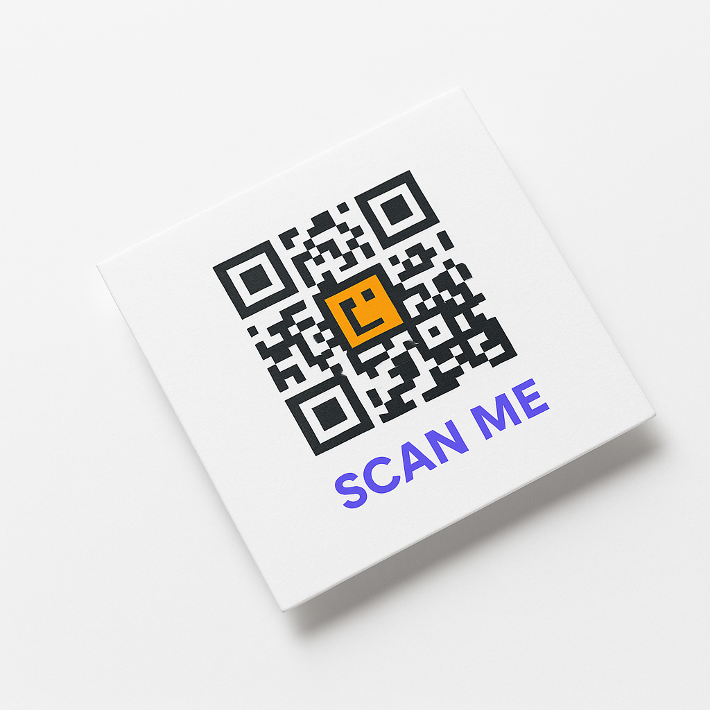 名片上的 vCard 二维码示例