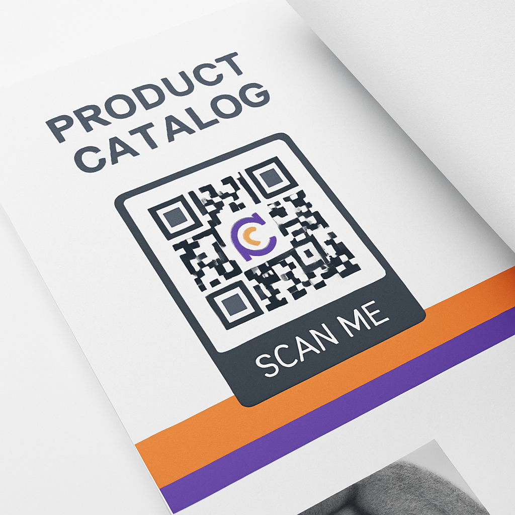 产品材料上的 vCard 二维码