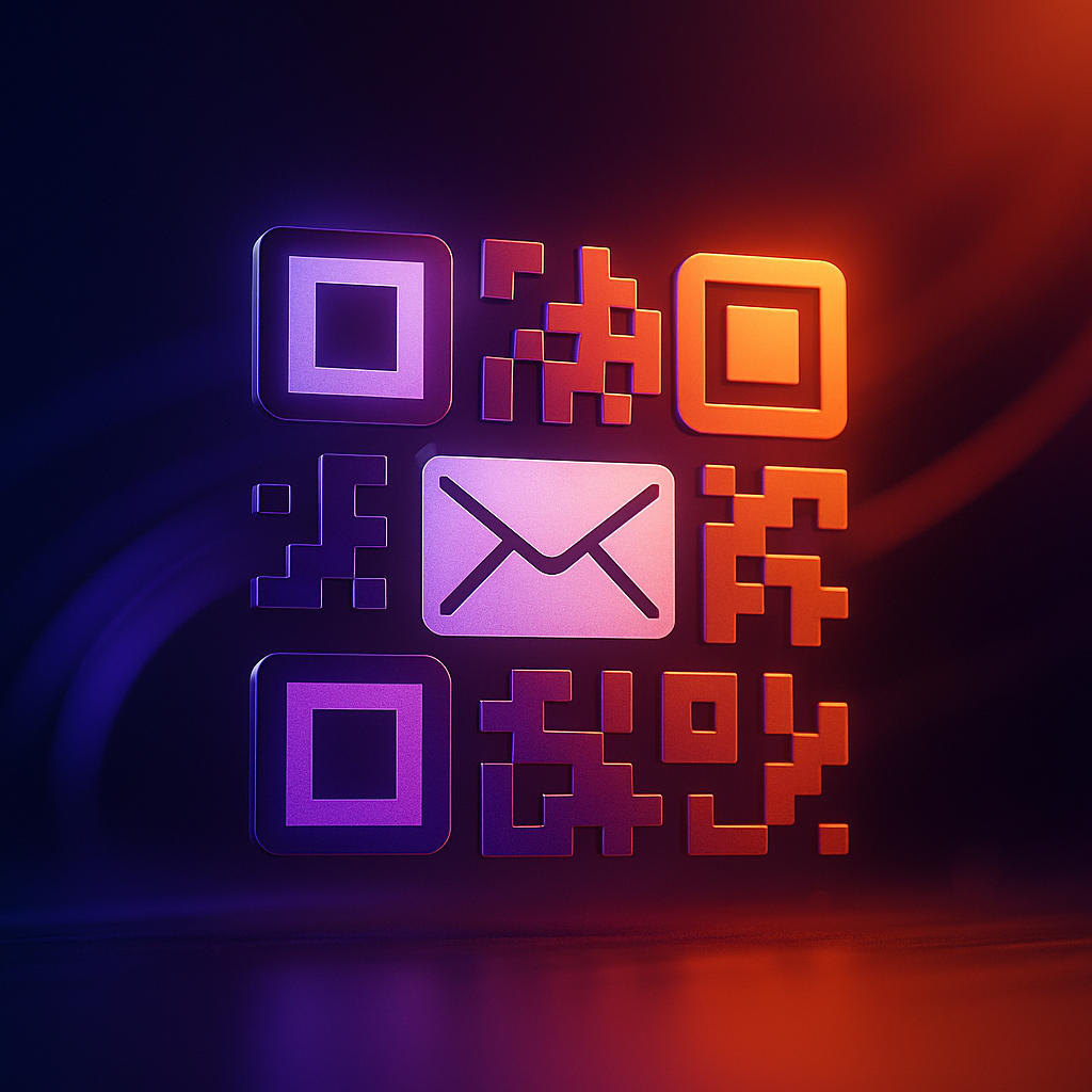 QR Build email QR preview